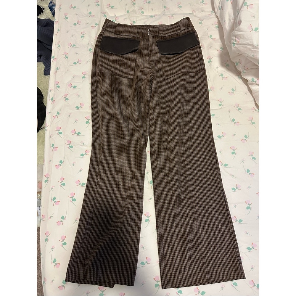 Front pocket mid-waist straight leg tailored pants - XS